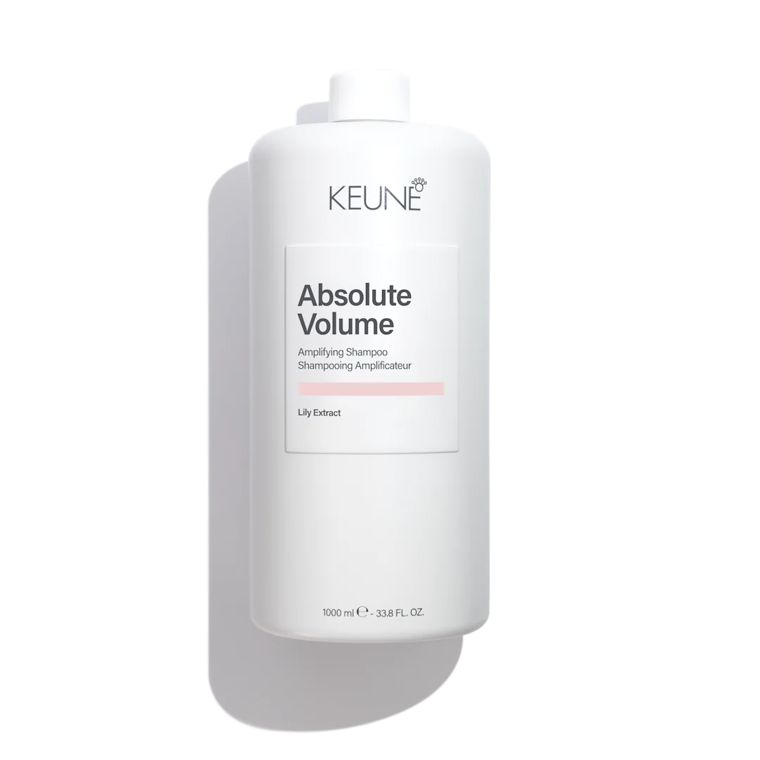 Keune Absolute Volume Shampoo in white bottle
