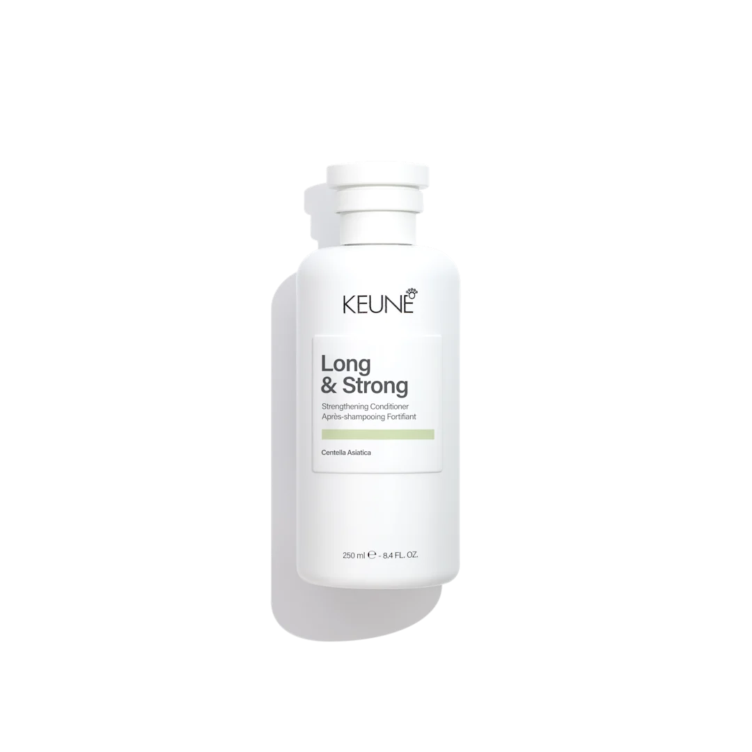 Keune Long & Strong conditioner bottle on a white background