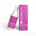 Clever Curl Curl Oil bottle and packaging on a white background