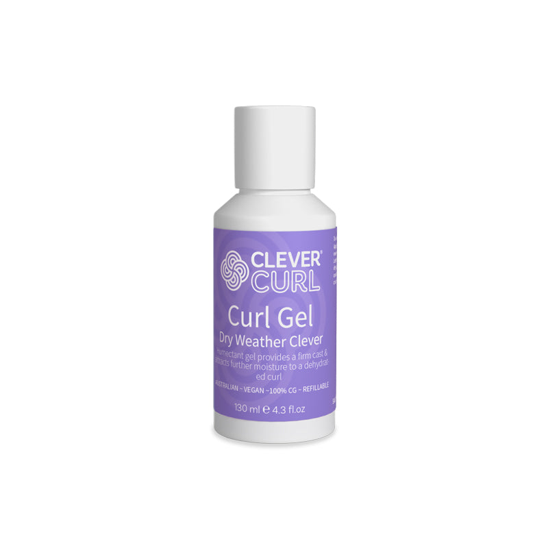 Clever Curl curl gel bottle on a white background