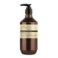 Brown shampoo bottle with pump on a white background