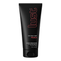 Black tube of 'lust' peach color mask on a white background