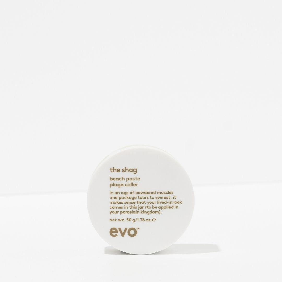 Evo hair product container on a white background