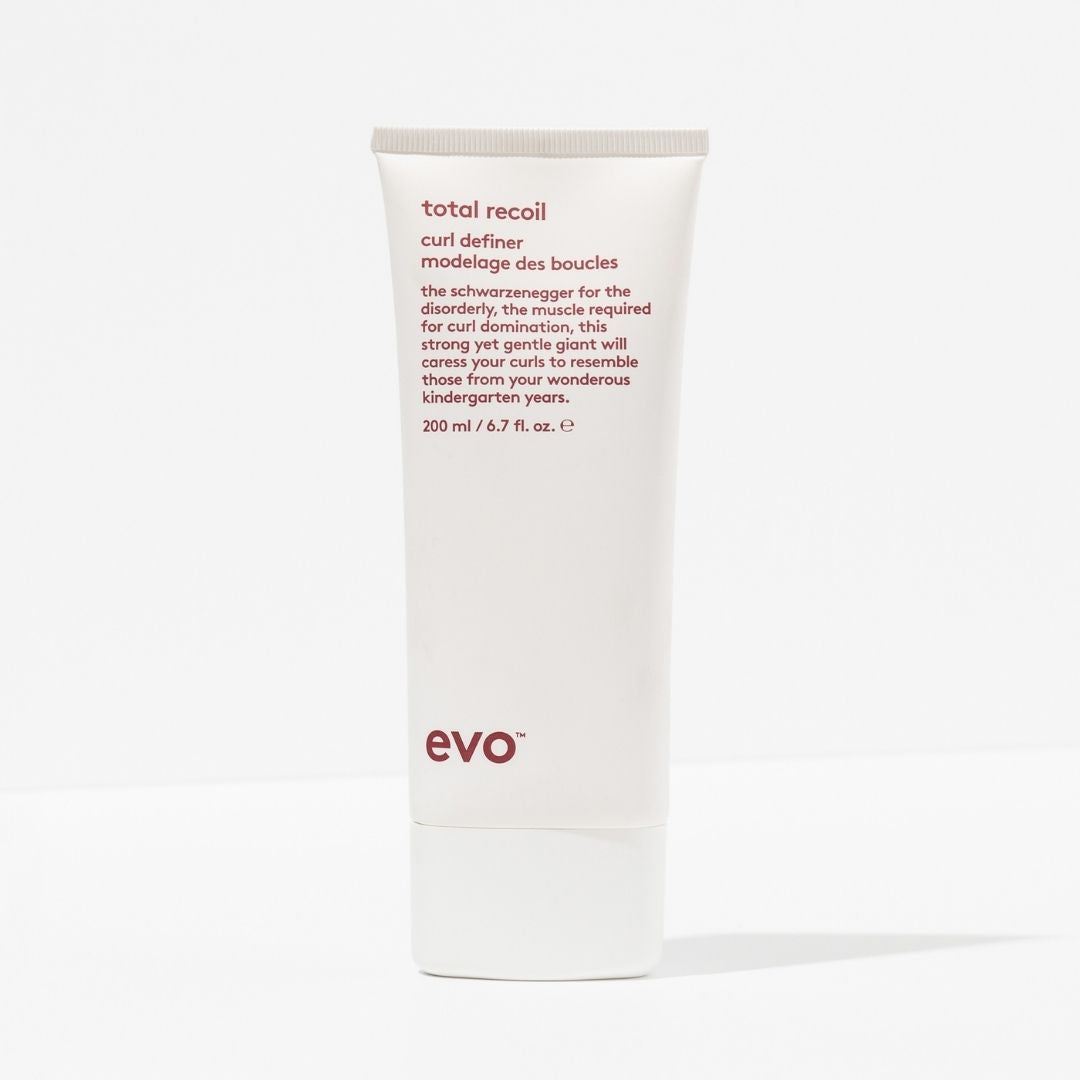 Evo total recoil curl defining product tube on a white background